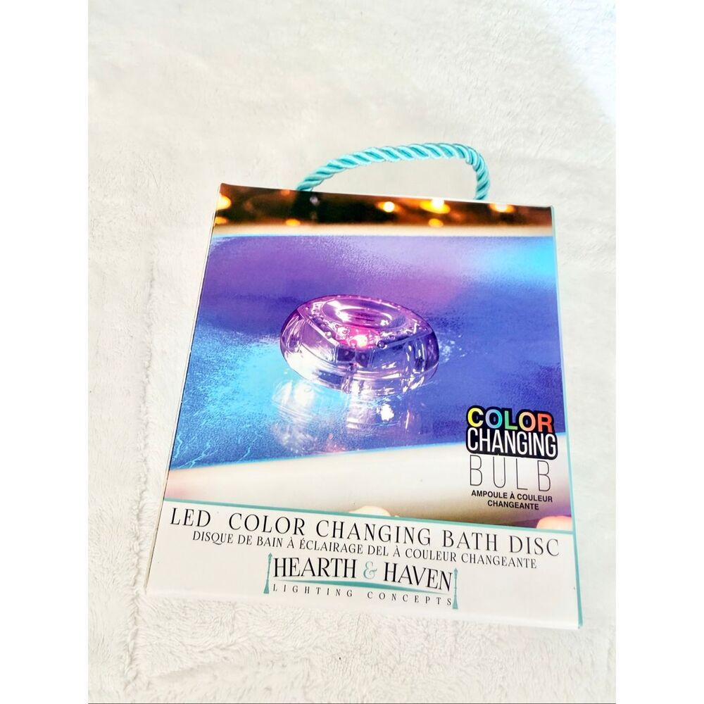 Hearth & Haven LED Color Changing Bath Disc Waterproof Spa Light New in Box